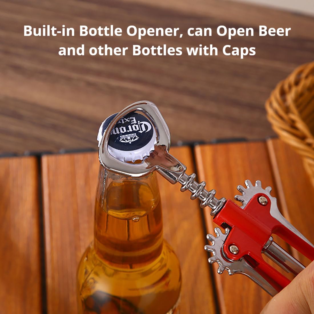 Premium Wing Corkscrew - Wine Opener with Stopper -5 Premium Wing Corkscrew - Wine Opener with Stopper -5
