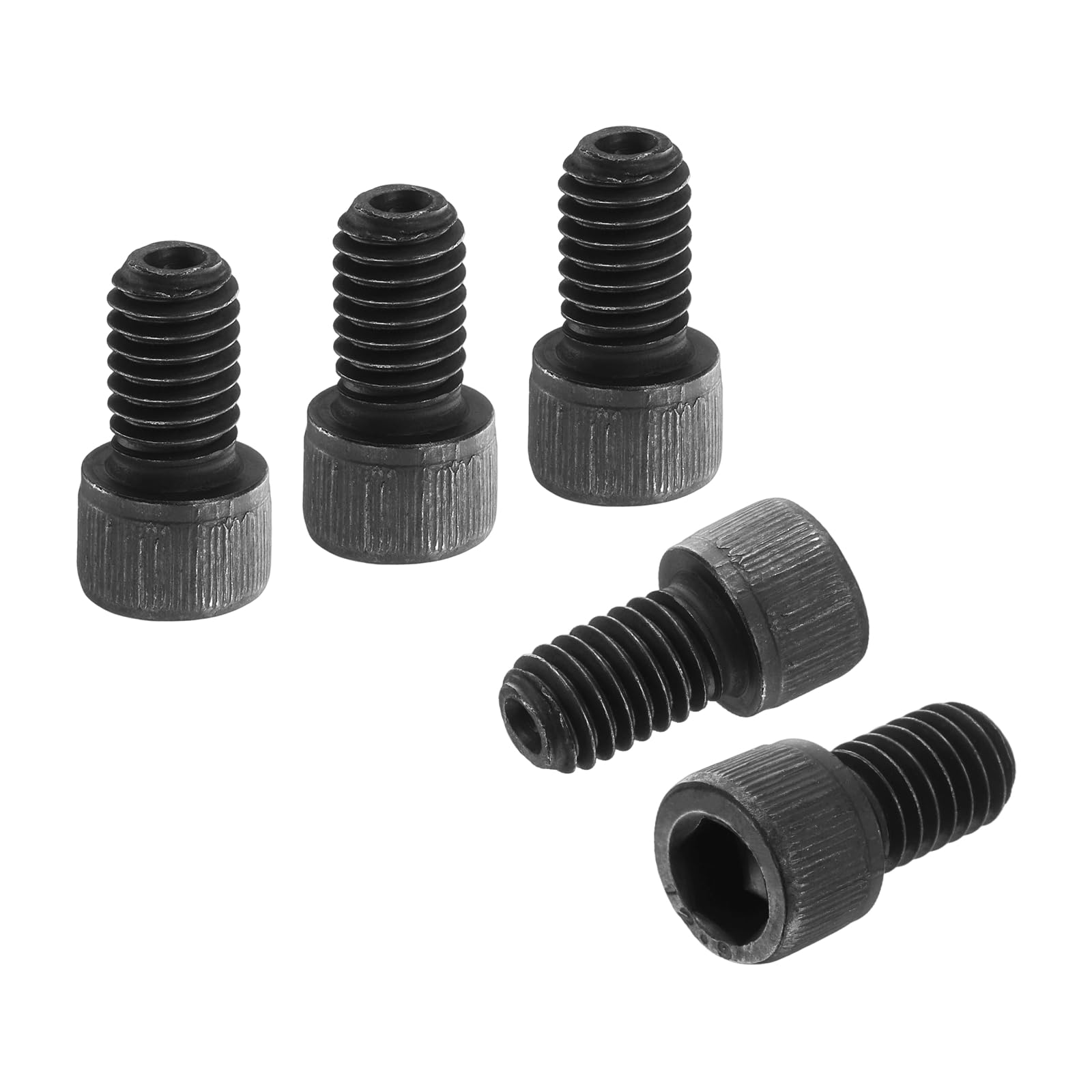 PATIKIL 3/8"-16 x 5/8 Socket Head Cap Screws Bolts, 20Pcs Carbon Steel Hex Head Metric Screws for Door Road Bicycle Mountain Bike Auto Ship Communication Equipment, Black