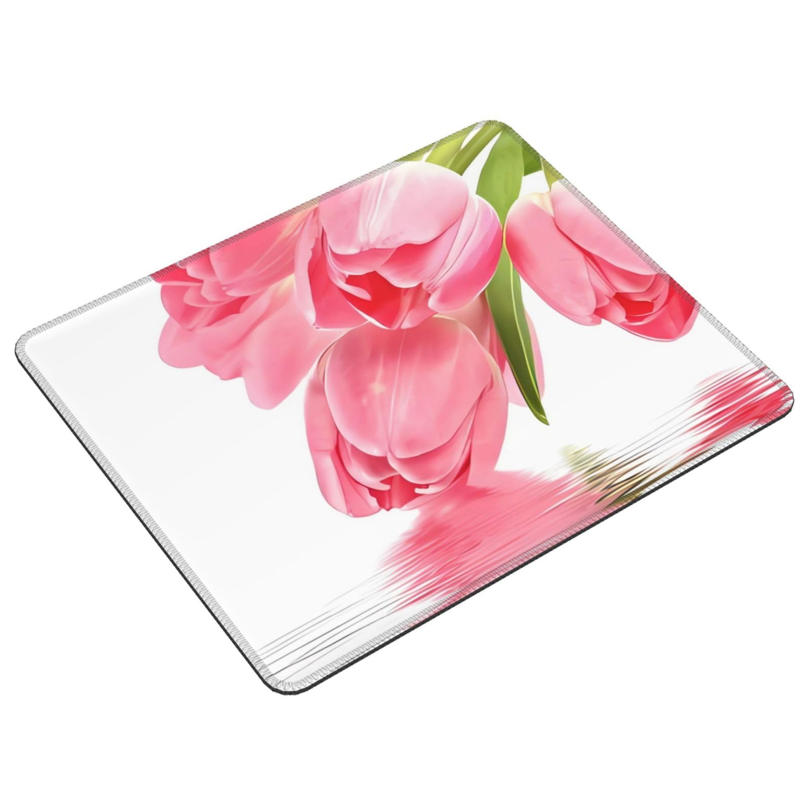 Tappetino Per Mouse Quadrato Con Fiori Rosa – 24x20 Cm, Impermeabile E Antiscivolo In Gomma Naturale – Per Casa E Ufficio, Mouse Ottico E Wireless