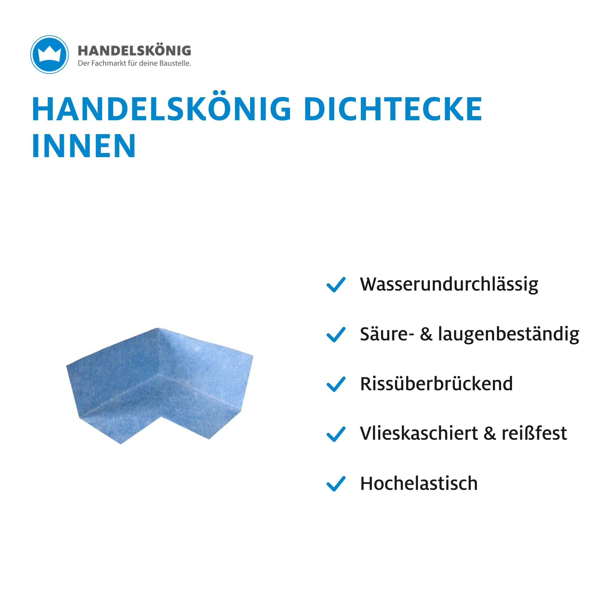 Handelskönig 25x Dichtungsband Innenecke, für Dusche, Bad & Küche, Abdichtungsband unter Fliesen, Wasserdicht & Dauerelastisch, Dichtband Innenecke für Flüssigfolie & Dichtschlämme