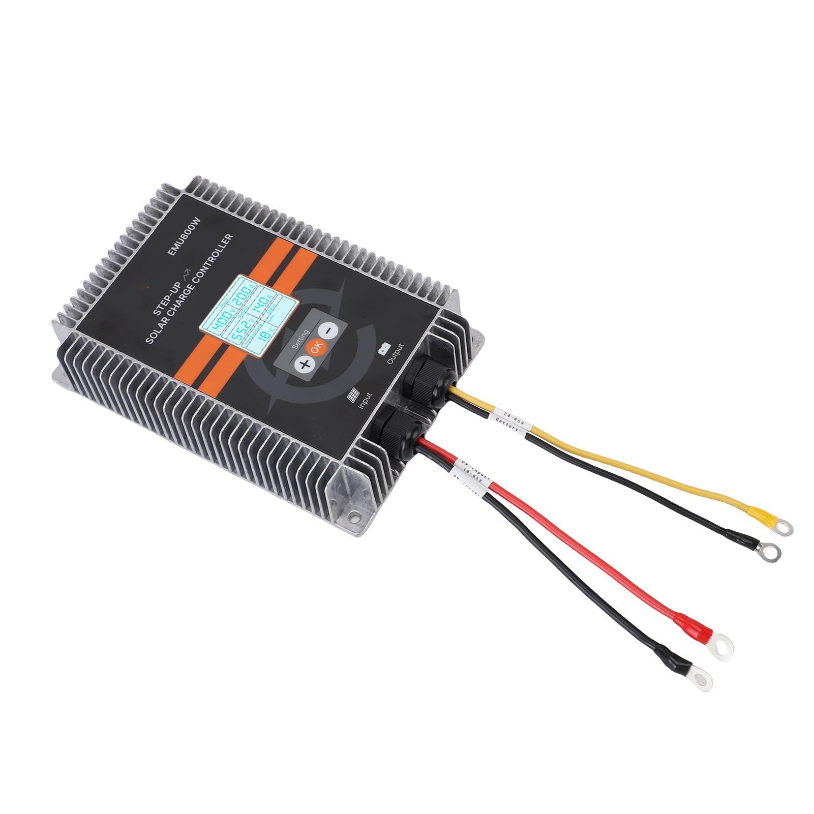 FTVOGUE Regolatore di Carica Solare MPPT, Regolatore Batteria Pannello Solare in Alluminio Display LCD 800W IP65 Ingresso da 0 A 30 A Uscita da 0 A 15 A per Illuminazione Stradale Barca Domestica