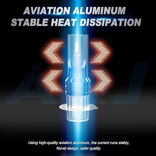 Miniatura 5 de Bombillas LED P15D H6M para faros delanteros de motocicleta, 6000 K, color blanco, superbrillantes, de haz altobajo, compatibles con Yamaha ATVS