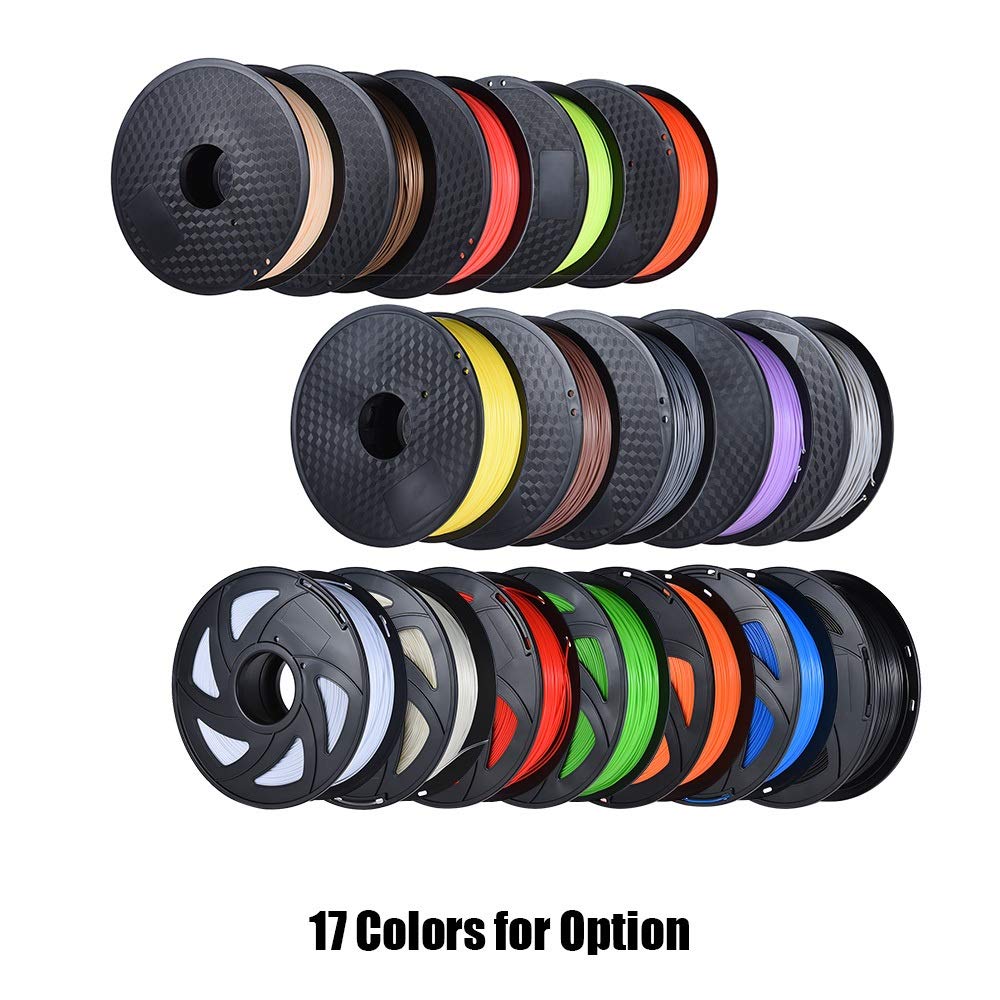 PLA-Filament für 3D-Drucker, 1 kg/Rolle 1,75 mm, für MakerBot Anet 3D-Drucker, 17 Farben optional braun