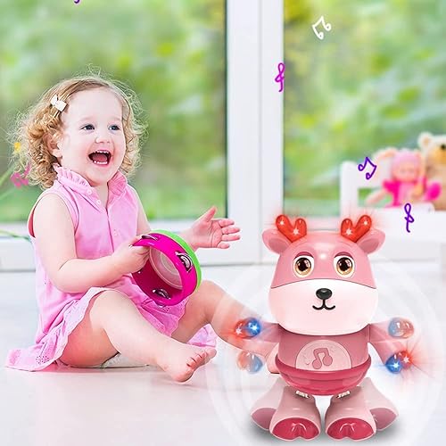 Miniatura 5 de Vucootli Lindos juguetes musicales de vaca bebé, juguete musical de vaca bailarinavenado con música y luces LED, juguetes musicales educativos para