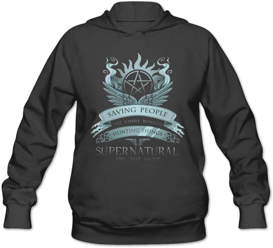 Women's Supernatural Family Business Saving People Hunting Things Hoodie Black
