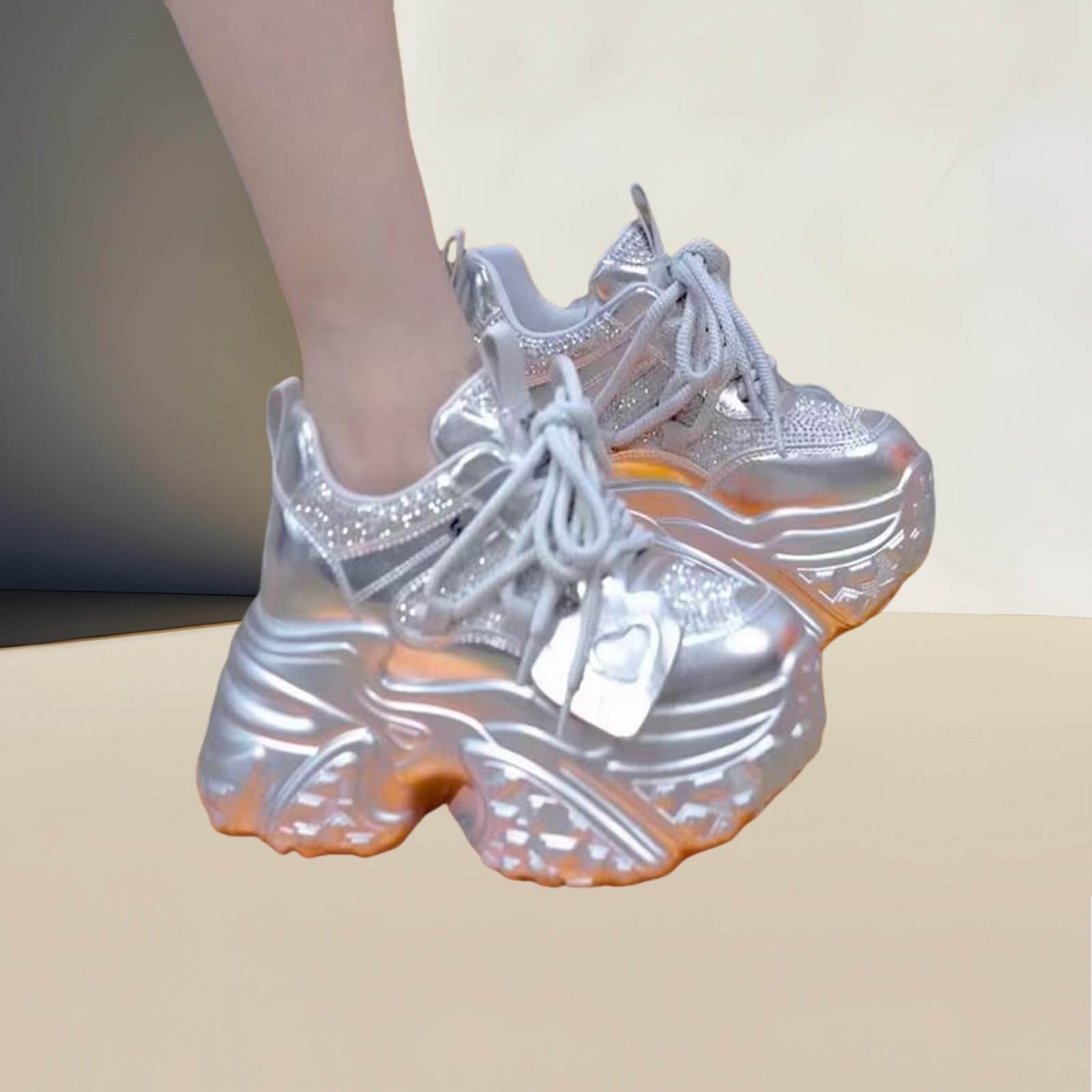 Scarpe Donna Sneakers da Ginnastica Casual per Camminata Tempo Libero Antiscivolo Scarpe Ginnastica Donna per casa e all'aperto