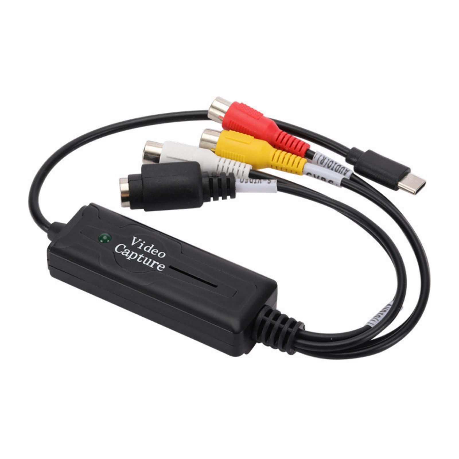 Adaptador de cable S Video a USB C, convertidor de tarjeta de captura de video, cable de PC para dispositivos de captura NTSC