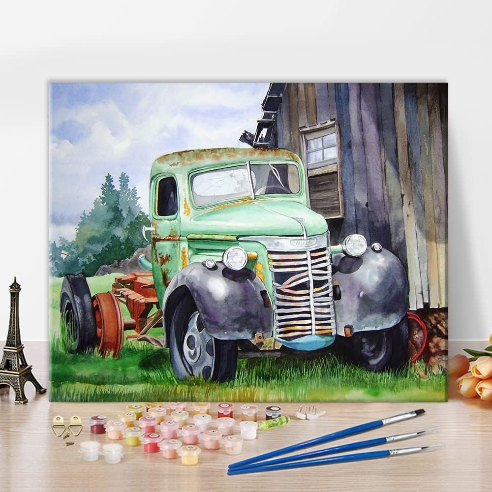 TUMOVO Paint by Number for Adults, Old Truck Paint by