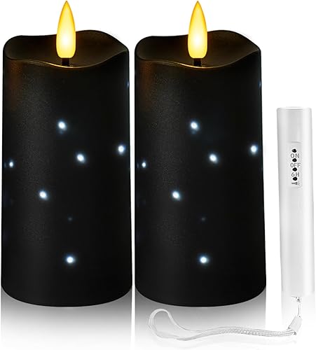 Eebuss Velas sin llama con control remoto, velas LED y temporizador, velas realistas que funcionan con pilas, para el hogar, decoración de