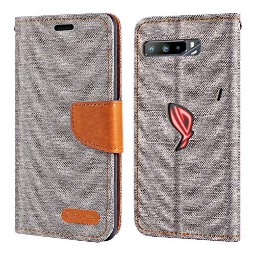 �I�b�N�X�t�H�[�h�z×PU���U�[�蒠�^�P�[�X�Ή�Asus ROG Phone 3 ZS661KL�Ƃ̌݊������� �A�J�[�h���[�E�}�O�l�b�g���E�ϋv�ی�J�o�[ (�O���[)