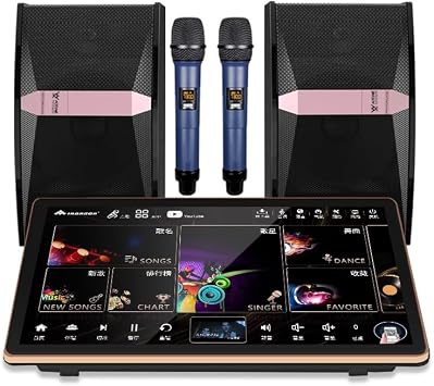 4TB HDD 19" MIC Family KTV Singer Set Full Karaoke Machine Home All-in-one Machine
