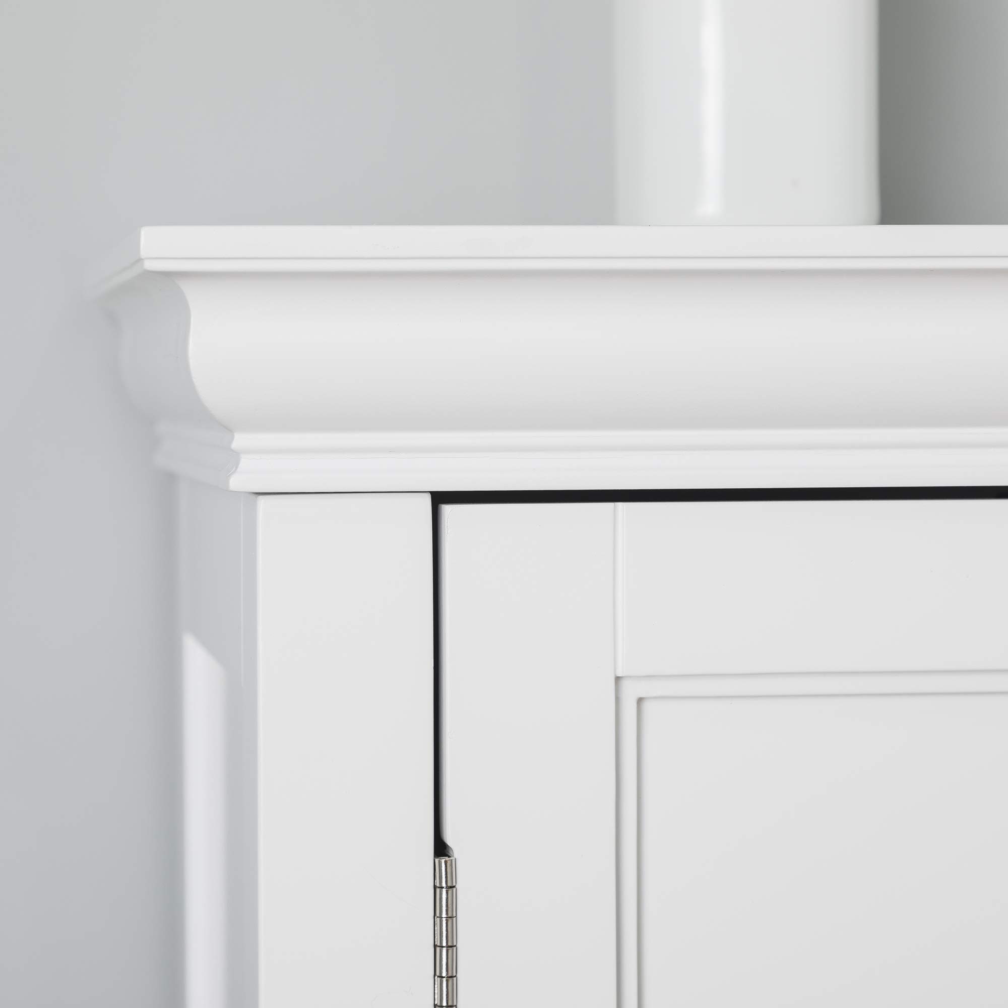 Armoire Spike 112/185 avec rideau & tiroirs - blanc/gris Moderne, Design -  Symbiosis