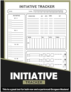 Initiative Tracker Logbook: For Encounter RPG Games, Fast Combat Organization, Tracking HP, Conditions, Player and Enemy Stats – 8.5” x 11” 100+ Pages