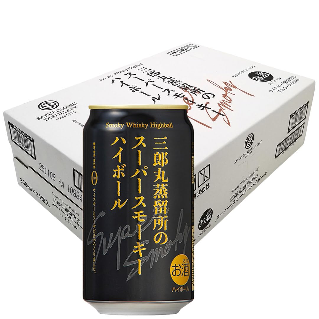 三郎丸蒸留所のスモーキーハイボール　350ml 24本入り Amazon.co.jp: 三郎丸蒸留所のスーパースモーキー ハイボール 350ml×24