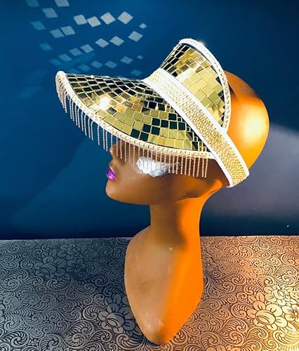 Disco Ball Festival Visor, 2022 Newly Summer Sun Visor Hat Summer Cap Visor, Dj Club Stage Bar Party Holiday 2-6 #TOP1