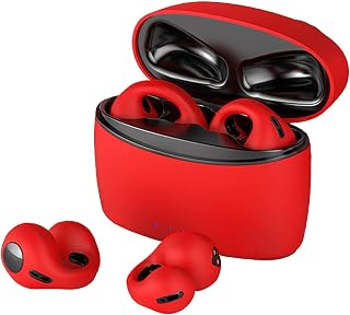 Ear Clip Bone Conduction Headphones Head Set Clip On Open Ear Bone Conduction Earbuds Headset Earclip Induction Earphones Clip On Bone Conducting Headphones Open Ear Head Phones Earclip