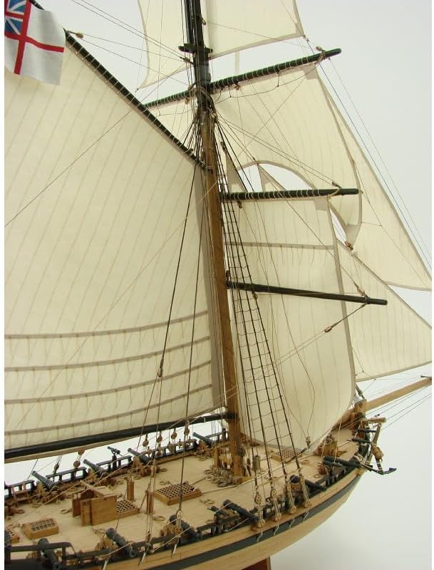 Shipyard WW:007 HMS Rattlesnake 1776, Modellbausatz Schiff im Maßstab 1:72, 57,7 x 22,8 x 46,8 cm, Bausatz zum Bauen