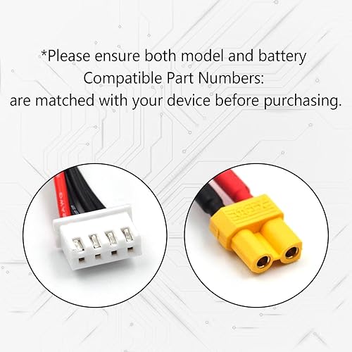 Miniatura 4 de Paquete de 2 baterías LiPo de 11.1 V 1300 mAh con enchufe XT30 y cargador B3 de repuesto para Wltoys XK X450 RC Airplane de ala fija Jet Plane 25C
