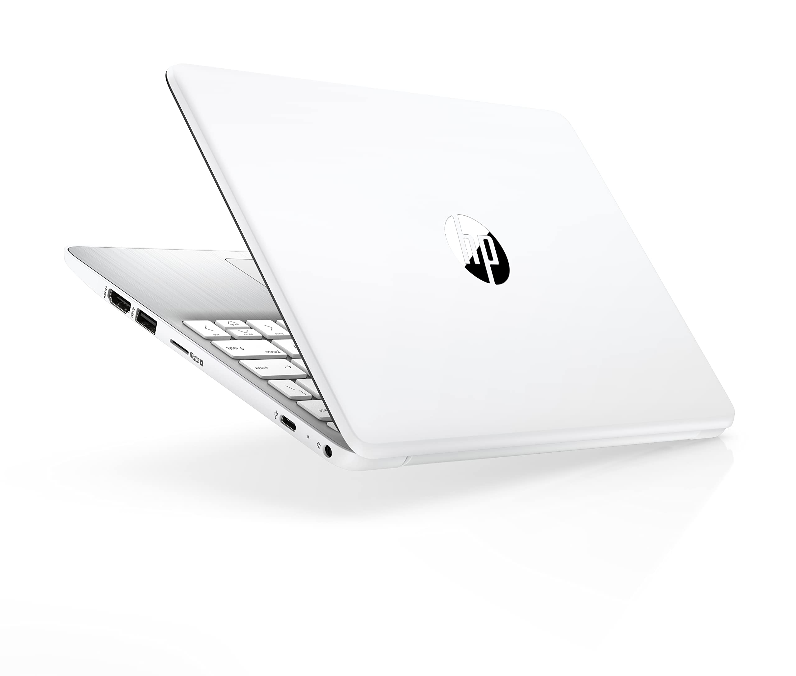 HP Stream Laptop de 14 pulgadas para estudiantes y negocios, procesador Intel Quad-Core, 16 GB de RAM, 320 GB de almacenamiento (64 GB eMMC + tarjeta 256 GB), 1 año de oficina 365, cámara web, 12