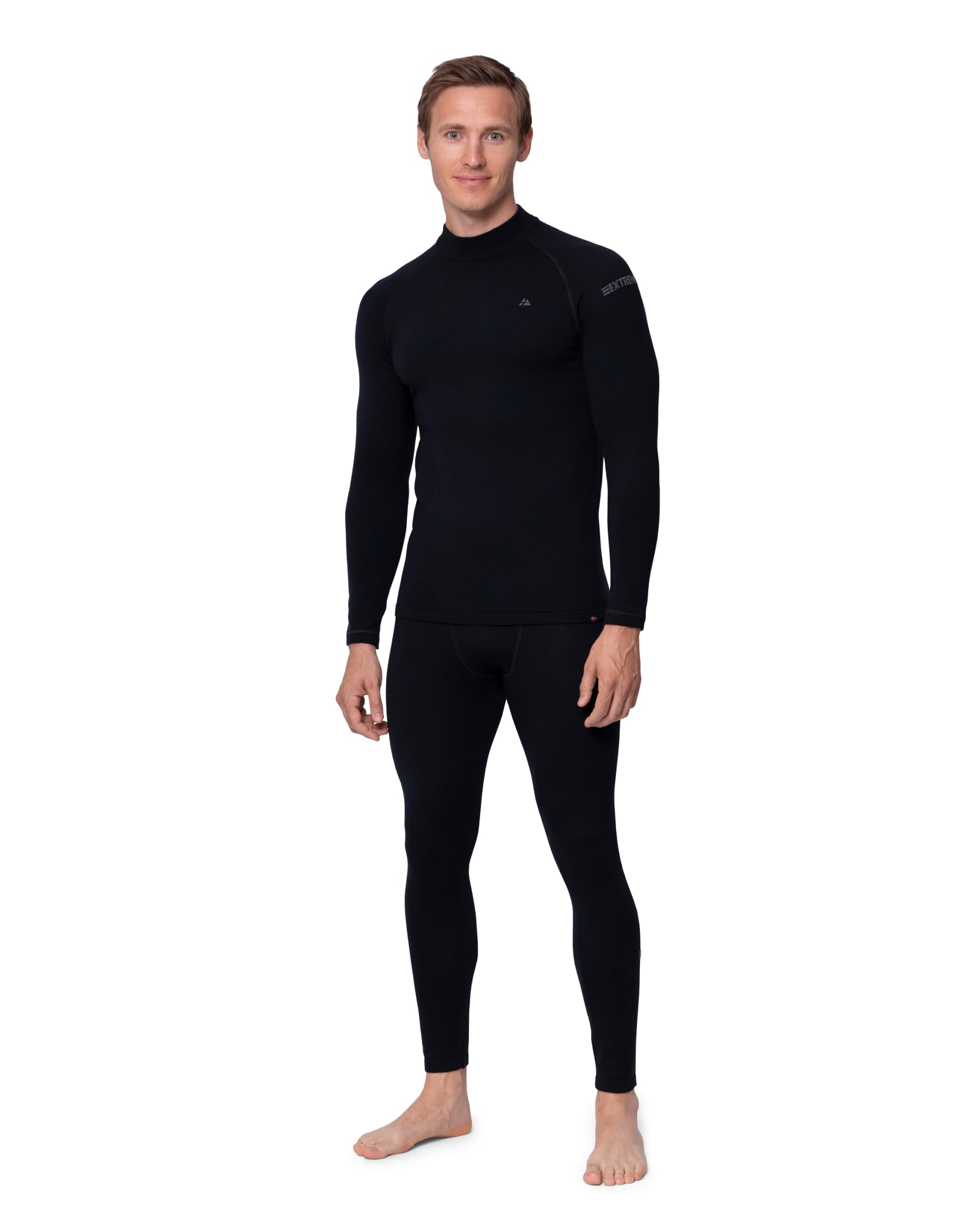 DANISH ENDURANCE Completo Termico Uomo in Lana Merino, per Il Freddo Estremo, Pantaloni Lunghi da Uomo, Maglia Termica Invernale