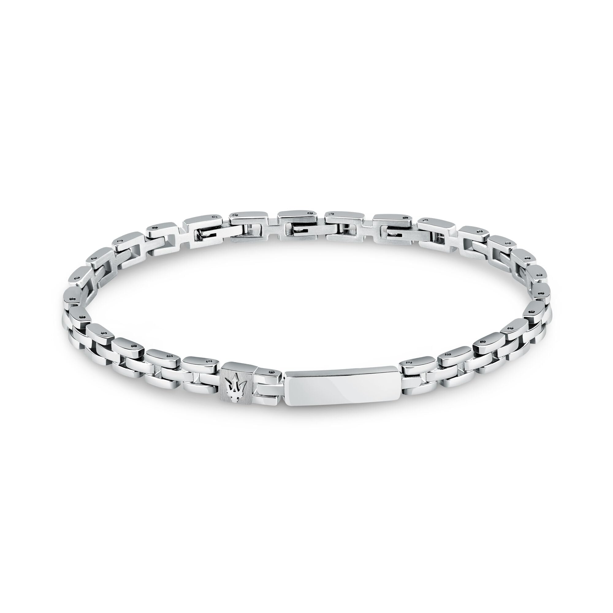 MASERATI Bracciale Uomo in Acciaio, Lunghezza 21.5 cm, Collezione ICONIC - JM324AVD57
