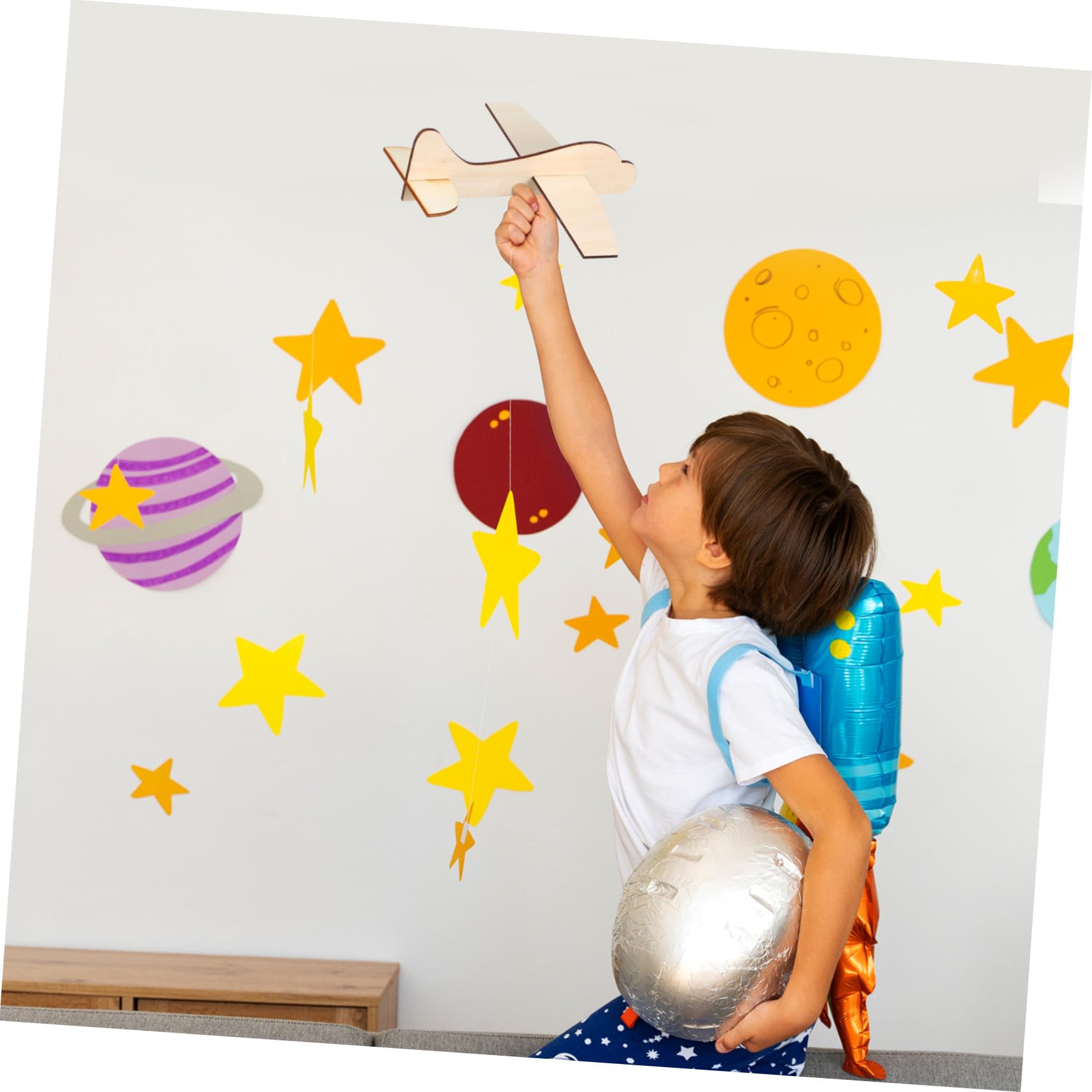 Kit di Modellini Aerei in Legno da 20 Pezzi per Ragazzo Ragazza Superficie Liscia, per Back To School Party e Attività di Pittura Fai-da-te