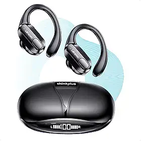 Fone de Ouvido Bluetooth Le novo XT80 – 70h de Reprodução, Display LED Duplo, Ganchos Esportivos, Microfone para Chamadas Claras, Controle por Botões – Intra-auricular Sem Fio para iPhone/Android