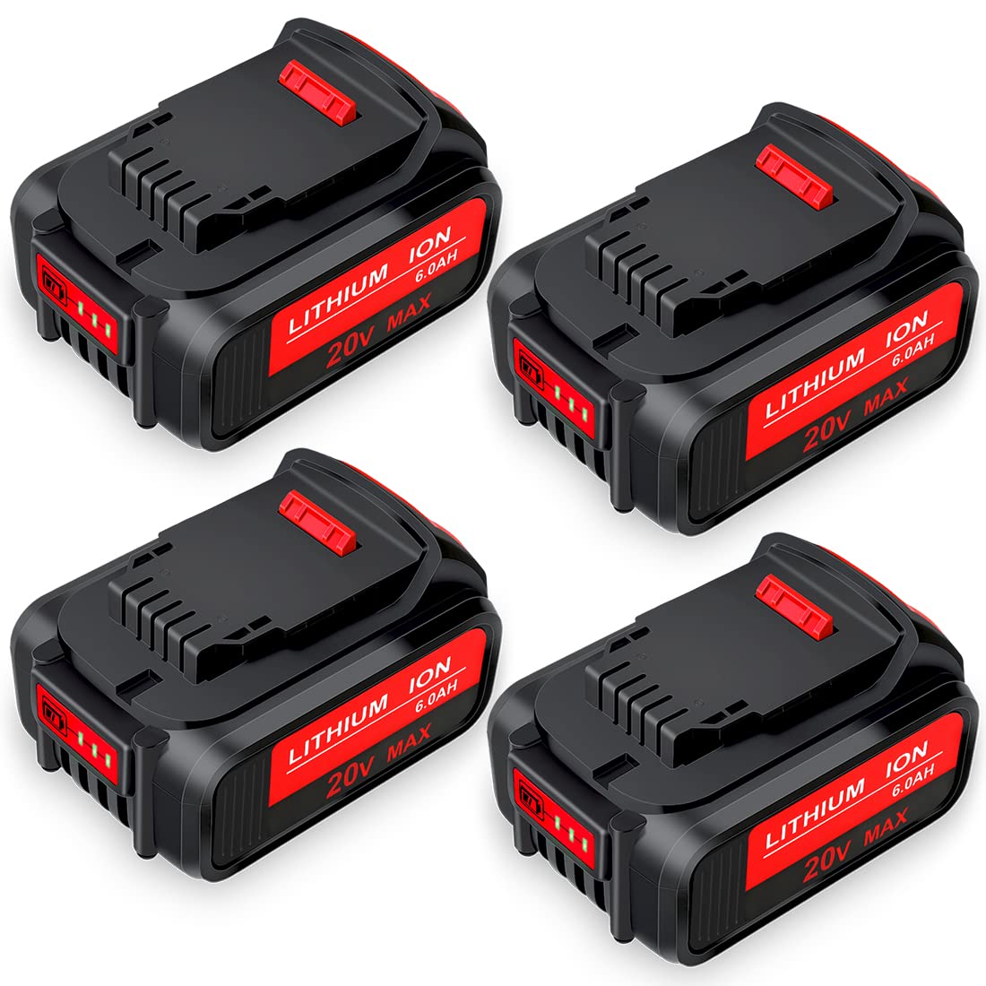 20V 6.0Ah Battery Compatible with Dewalt 20V Battery with Multiple Compatibility and Ultra-High Capa