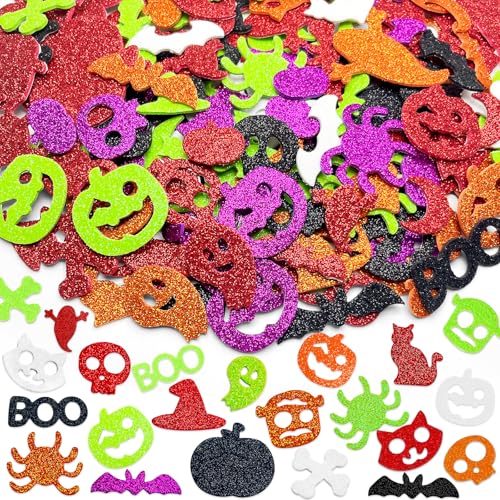 500 Pieces Halloween Foam Stickers, Glitter Foam Sticker, Hallowe...