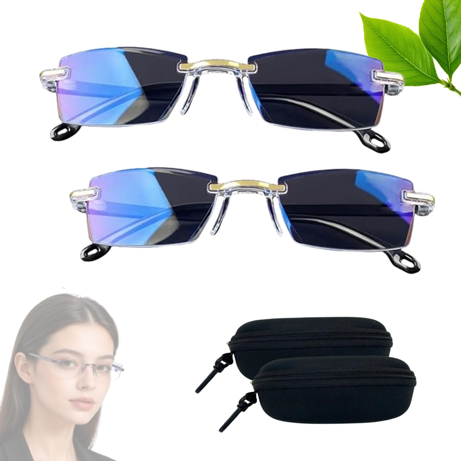 Occhiali autoregolanti da vista con messa a fuoco automatica – Visione Autofocus a Cristalli Liquidi + Custodia Inclusa – Per Uomini e Donne (2.5X,2*Pendenza)