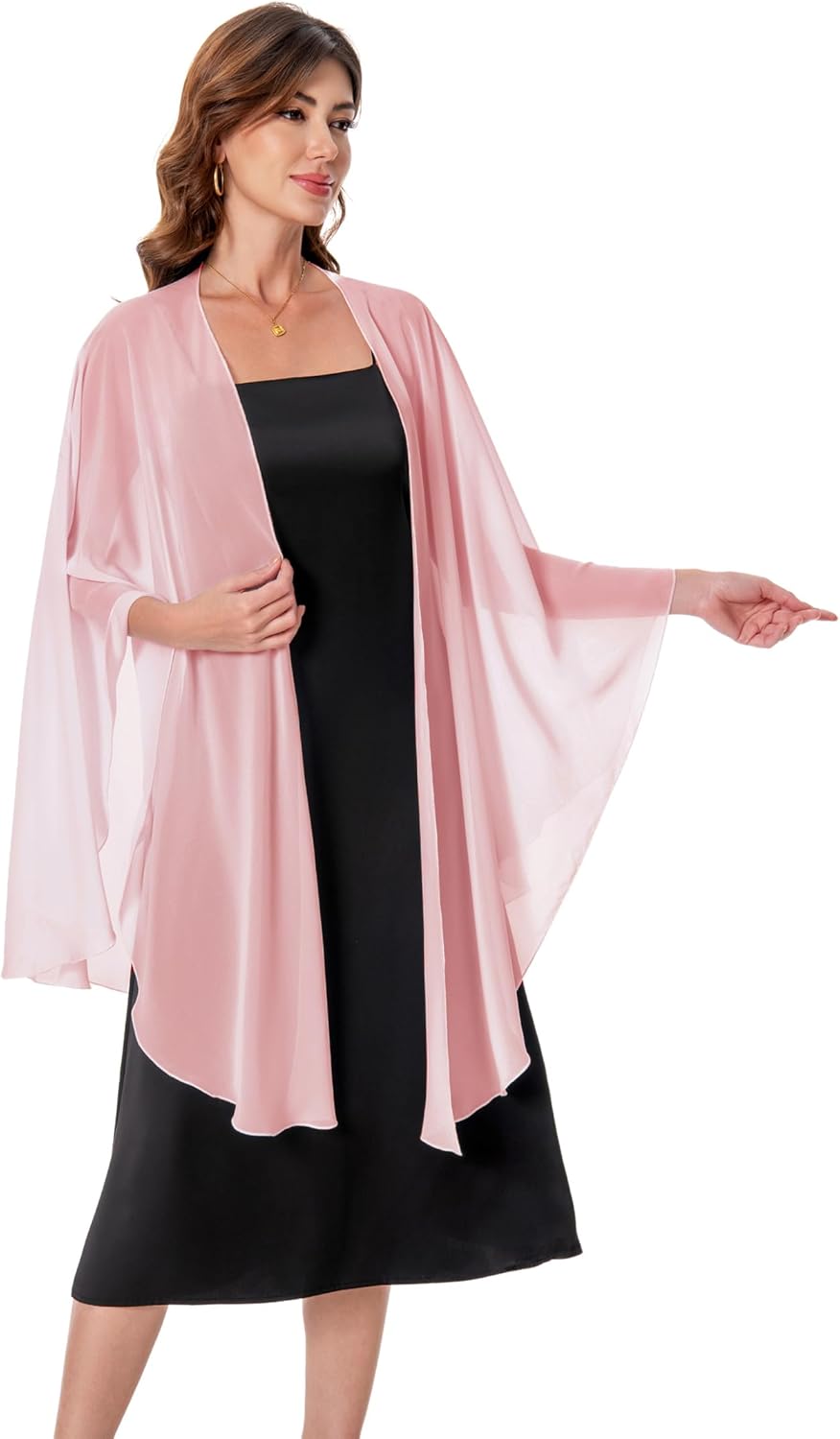 Baoqiya Chiffon Shawls and Wraps Wedding Party Shawl Scarf for Women Bridal Evening Dress on Special Occasion Dresses - Image 4