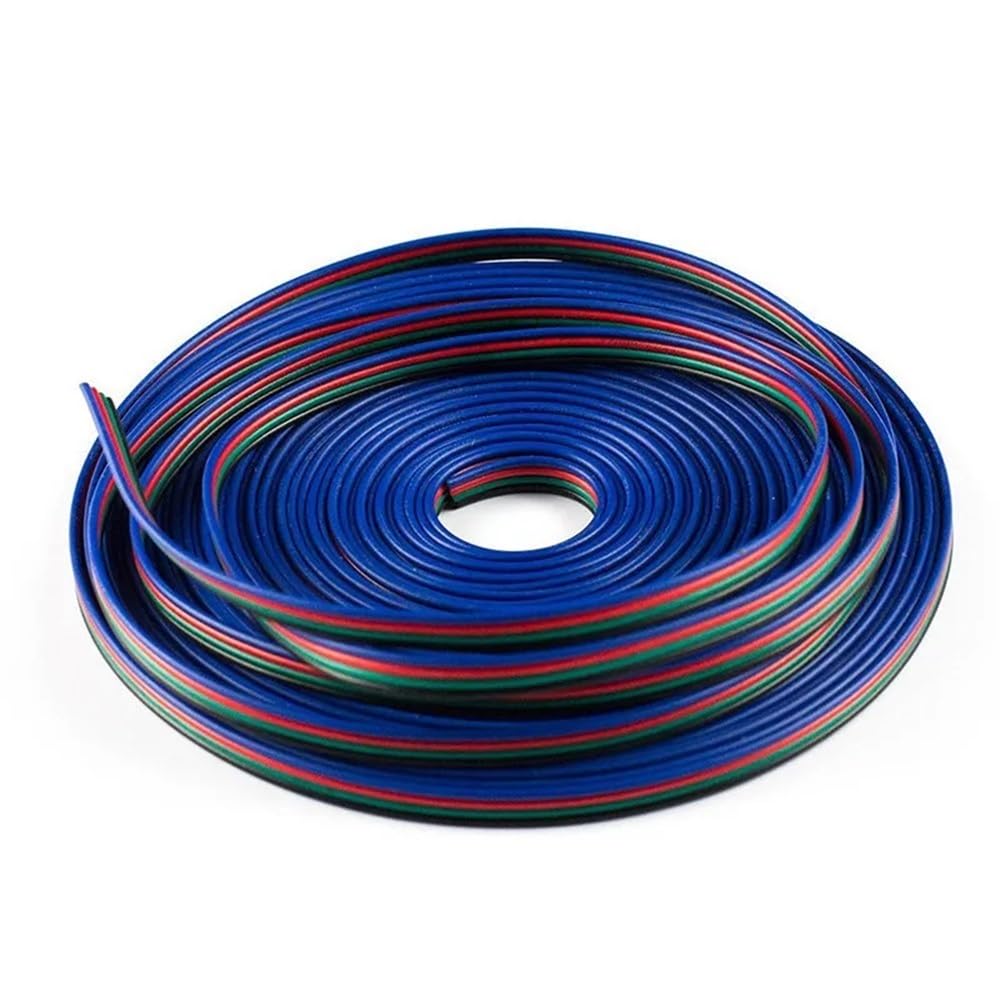 Fengyan Luces de paisaje Conector de cable eléctrico de 100m 4pin Conector de 4pin Cable for RGB 3528 5050 LED Accesorios de iluminación de tiras LED Cable de alambre plano LED Farola ( Talla : 100m )