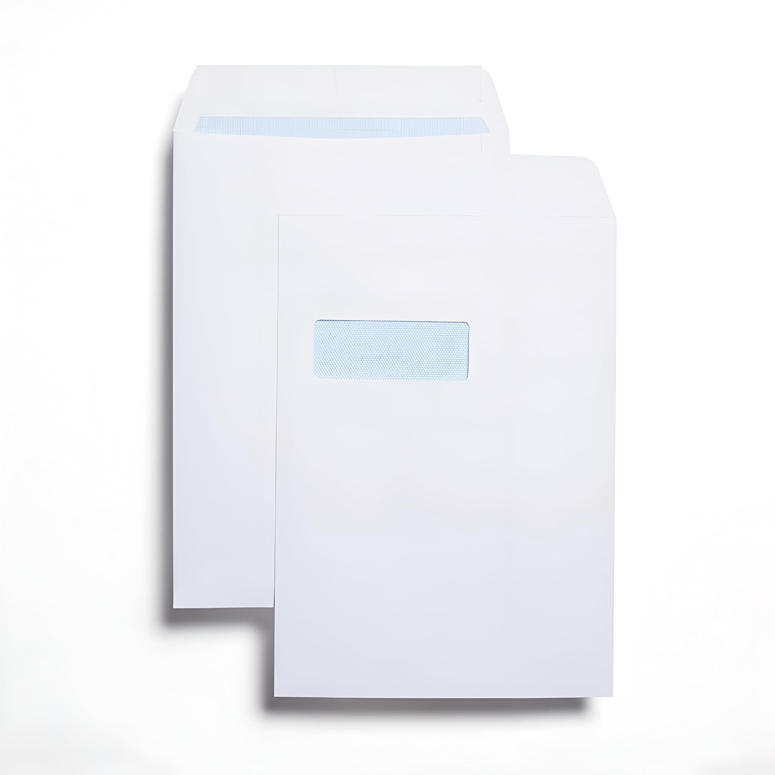 Indigo® C4 324 x 229mm White Window Envelopes – Peel & Seal Pocket 100gsm Premium A4 Postal Mailer – Box of 250