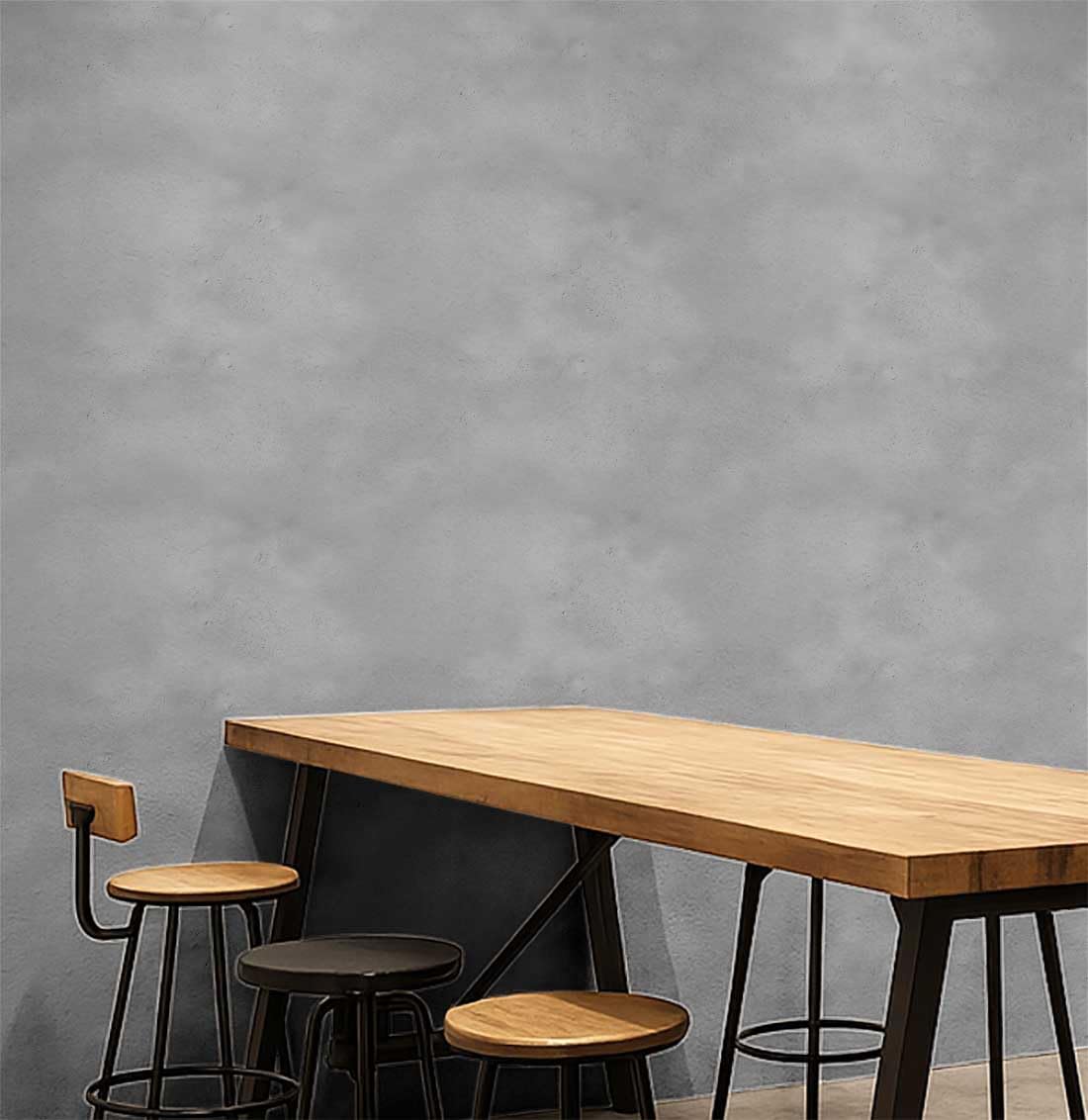 Papier peint effet béton gris S4Sassy 25x60 pour revêtement mural de bureau