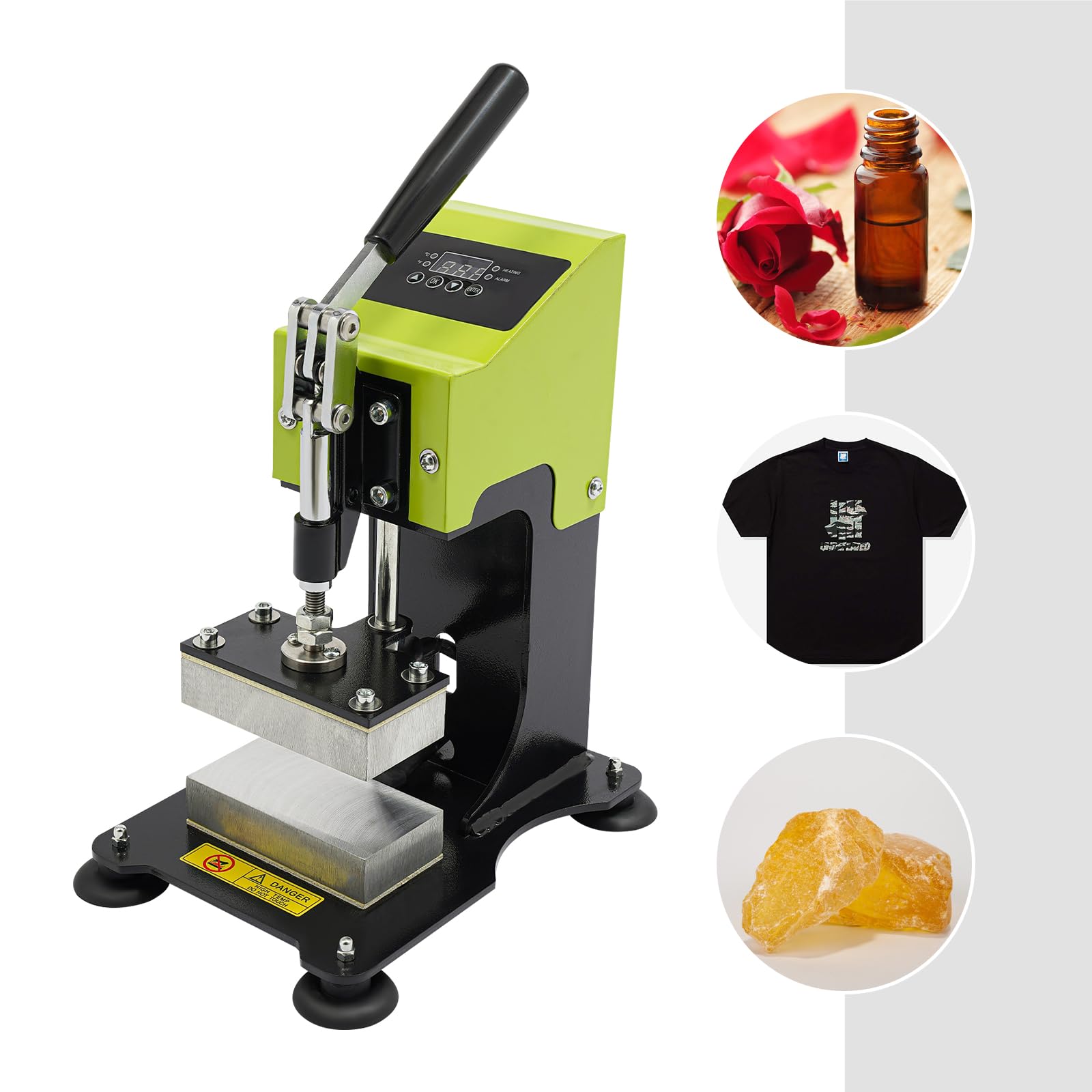 Transferpresse 12 x 6cm Heißpressmaschine Doppelseitige Wärmepressmaschine Hitzepresse Heizpresse zum Übertragen von Designs auf T-Shirts, Taschen