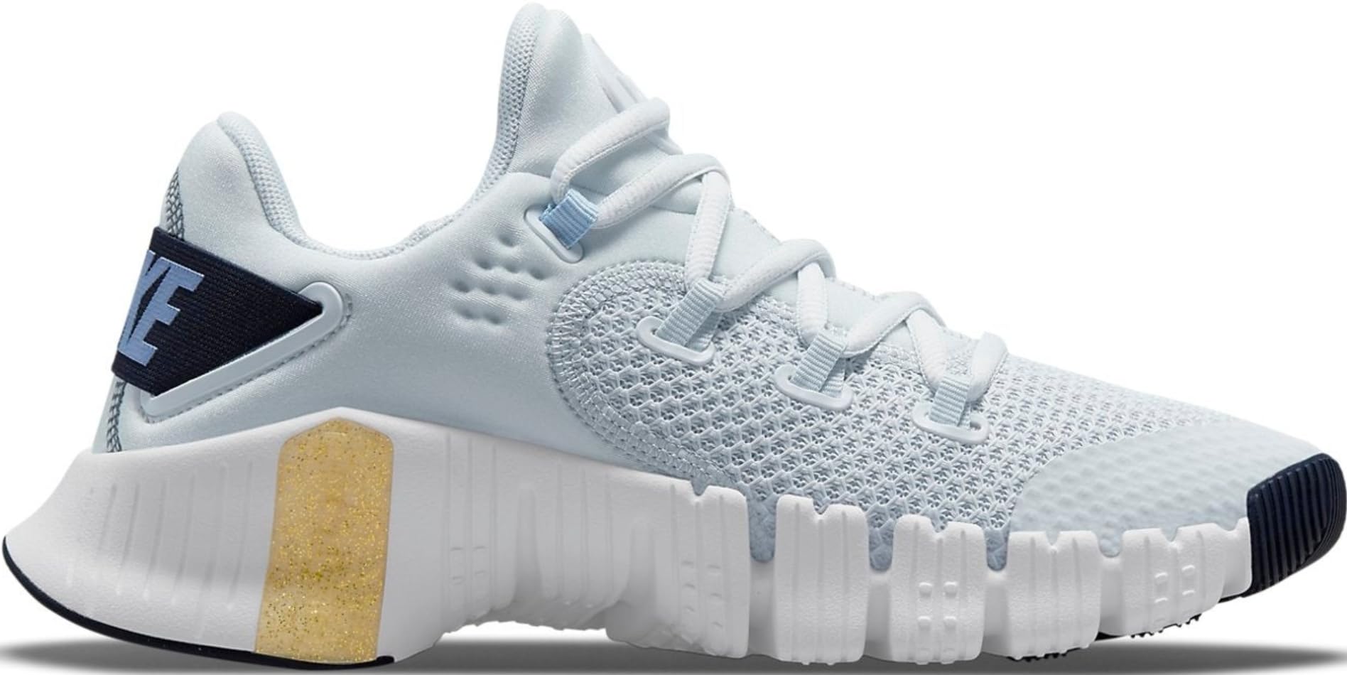 Nike Women's Free Metcon 4 Training Shoes, Pure Platinum/MTLC Gold Coin, 5 M US