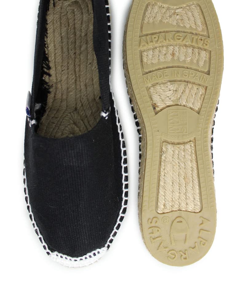 Espadrilles classiques en toile de couleur unie fabriquées en Espagne