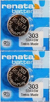 303 SR44SW Batteries - 1.55V Silver Oxide 303 Watch Battery (2 Count)