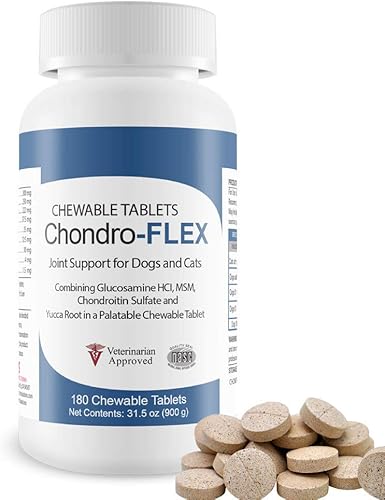 Chondro-Flex - Potente fórmula para el cuidado de las articulaciones para perros y gatos, máximo apoyo nutricional, glucosamina, condroitina, MSM,