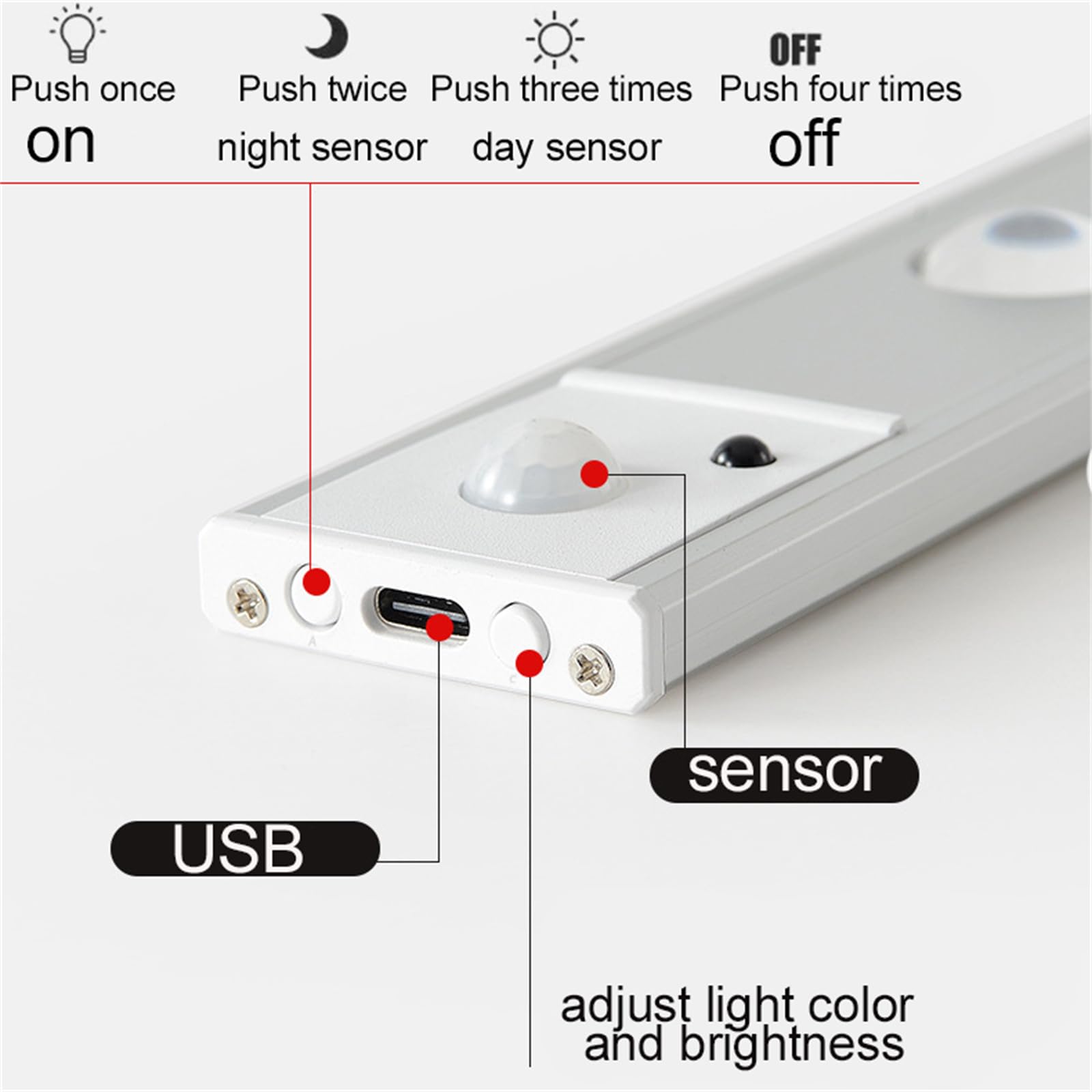 Luce Armadio LED con Telecomando Armadio Led con Sensore di Movimento Sottopensile Dimmerabile Lampada Cucina Scale Soggiorno Bagno Camere da Letto 3 Temperature di Colori (120cm)