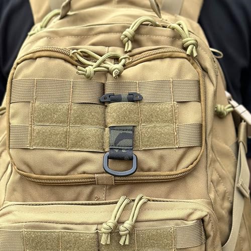 hakantac Tactical Gear T-Ring Adapter,Molle D-Ring Removable T-Bar,Battle Belt Accessories Easy T-Mount for Molle Plate Carrier Backpack
