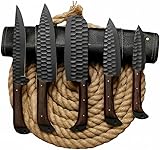 OLDZ CRAFTZ - Viking Handmade Damascus Steel Chef Knife Set - 5pcs with Sheath - Kitchen Gadgets - Men's Valentine's Day Gift