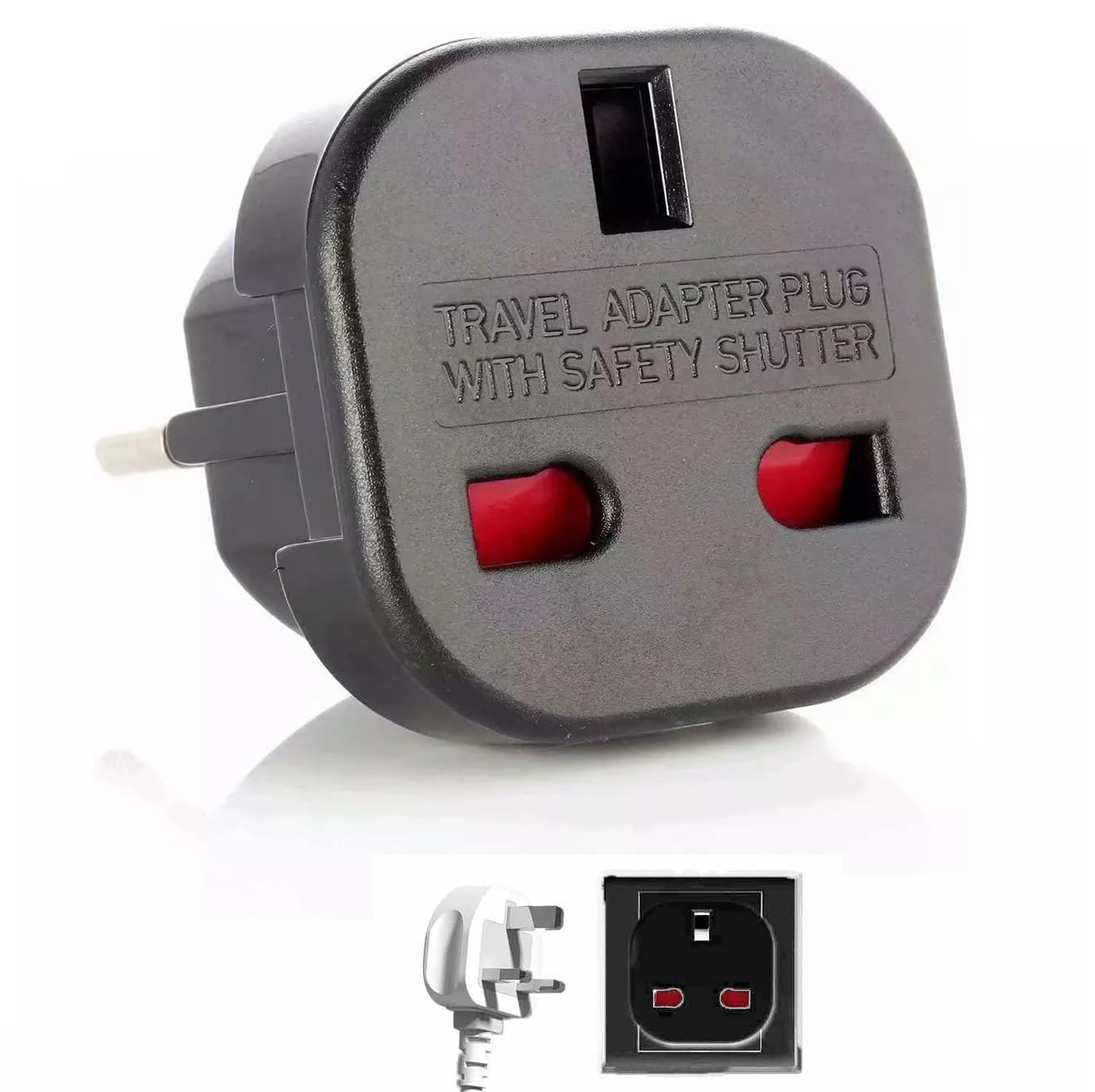 2 Piezas Adaptador de Enchufe de UK a Enchufe Europeo | Adaptador Enchufe Viaje | Enchufe Tipo G a 2 Pin Europeo UE Modelo C E F 2 Piezas Adaptador de Enchufe de UK a Enchufe Europeo | Adaptador Enchufe Viaje | Enchufe Tipo G a 2 Pin Europeo UE Modelo C E F