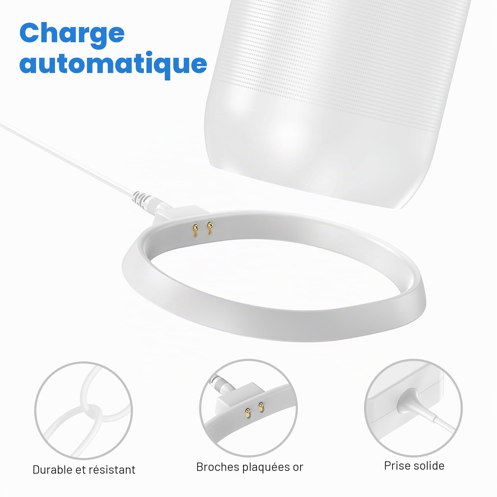 Base de charge pour Sonos Move 2ème et 1ère génération avec adaptateur 45 W (blanc)