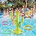 Juego de piscina hinchable con forma de cactus, anillo hinchable toss, juego divertido para fiestas en la piscina, accesorios de agua, juguete divertido para niños y adultos