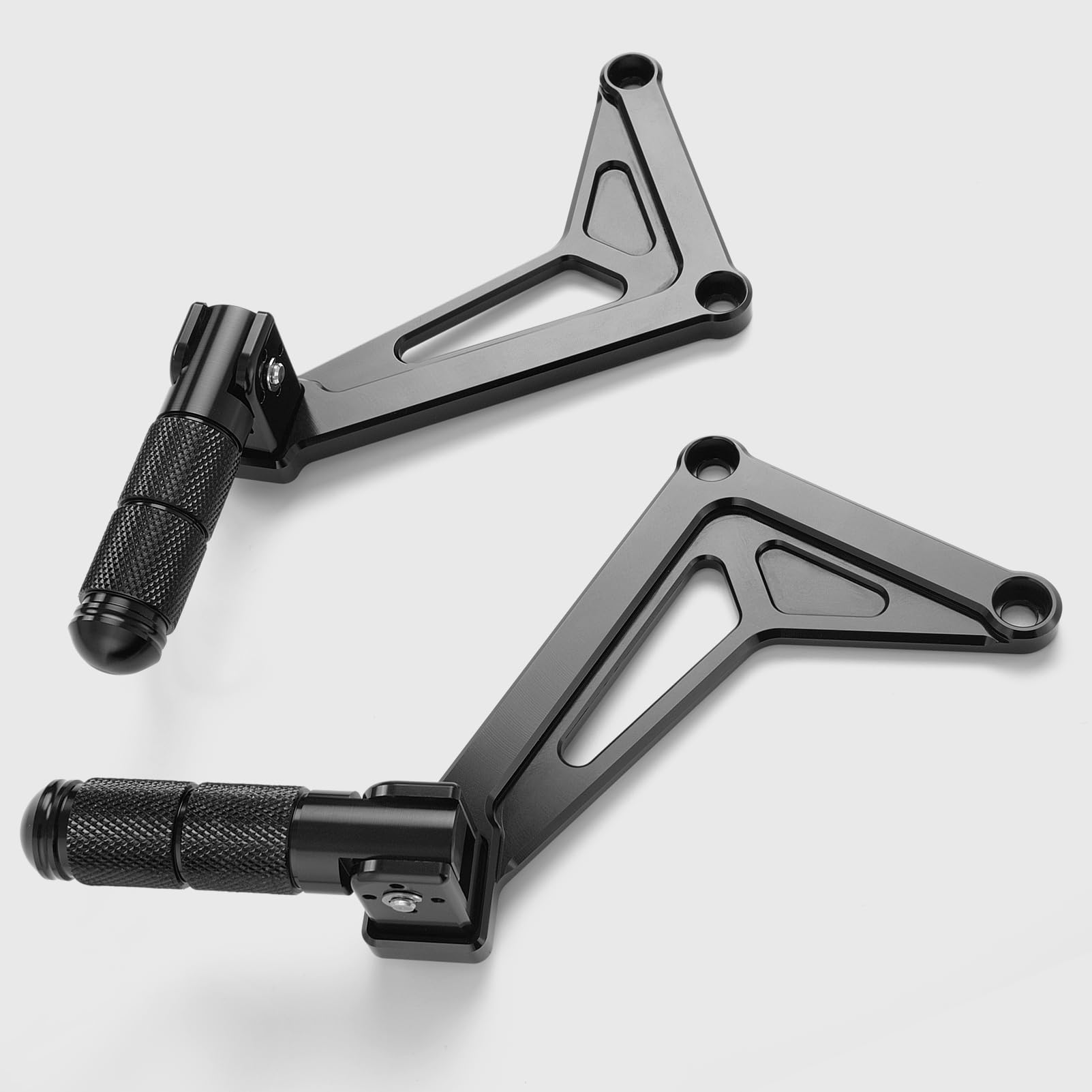 WOOGA Extensiones de clavija de pie trasero de pasajero estriberas extendidas Pedal Reposapiés plegable para Ho&nda Monkey 125 / Z125 Z 125 Accesorios 2018-2025 (JB02/JB03) (Estilo B - Negro)