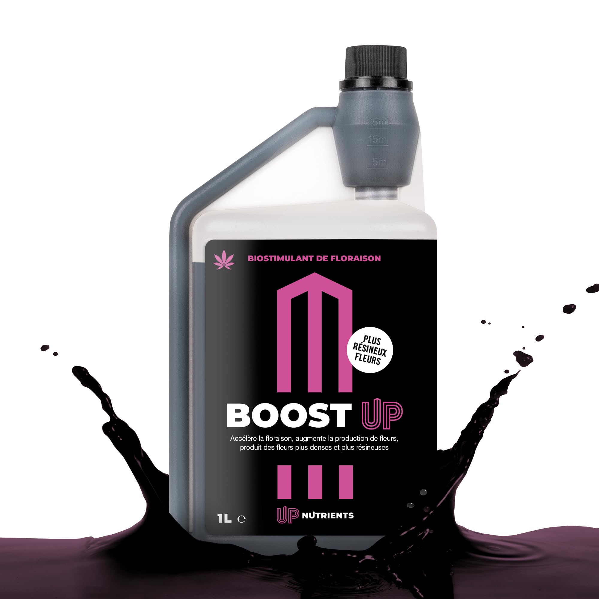 UP NUTRIENTS Bio Engrais Stimulateur de Floraison BOOST UP 1L | Bio Stimulateur pour Plantes et Cultures | Accélérateur de Production Florale | Fleurs et Fruits Compacts et Résineux