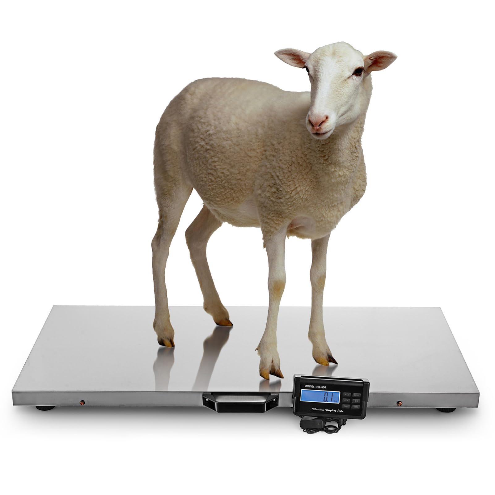 SaryEdge Digital Livestock Scale, Dog Scale Platform with 3 Weighing Modes, g/kg/oz/lb Switchable, Animal Weighing Scale Kit for Animal Cattle Goat s Horse Sheep, 43''L x 20',