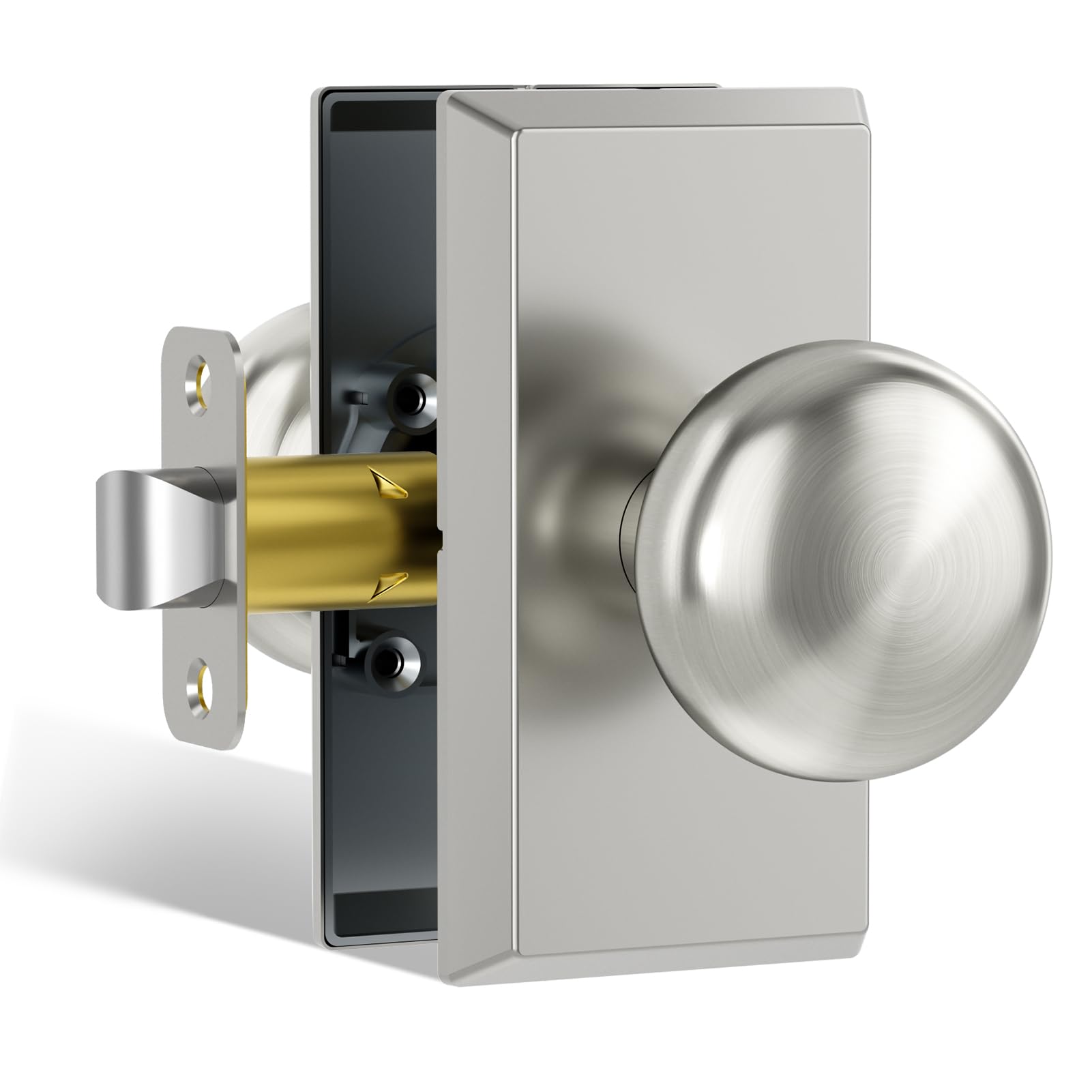 Matte Black Door Knobs - Privacy Lock & Modern Design -21