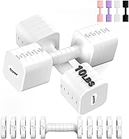 Vista 1 de 16LBS/20LBS Dumbbells Sets Adjustable Dumbbell Set Hand Weights for Women Men Free Weights Dumbbells Set Exercise Fitness dumbbell sets of 2 for